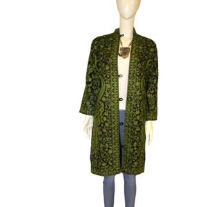 Henna Green Embroidered Cape